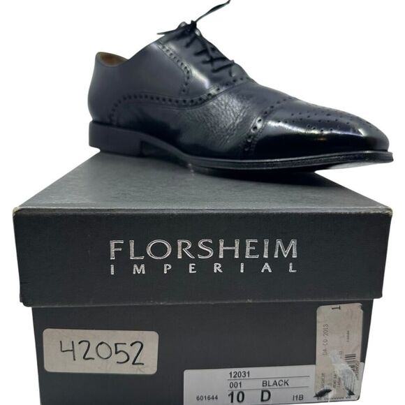 Florsheim Imperial Bio Comfort Mens Shoes Black Leather Oxfords 10D 12031 Preown main image 4